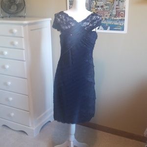 Navy Cocktail Dress with Lace NWT!
